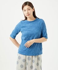 NGKJB11160 GIANNI LO GIUDICE(ジャンニ ロ ジュディチェ) [洗える・日本製]キャッチワッシャーカットソー ブルー