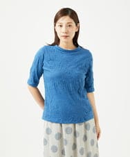 NGKJB11160 GIANNI LO GIUDICE(ジャンニ ロ ジュディチェ) [洗える・日本製]キャッチワッシャーカットソー ブルー