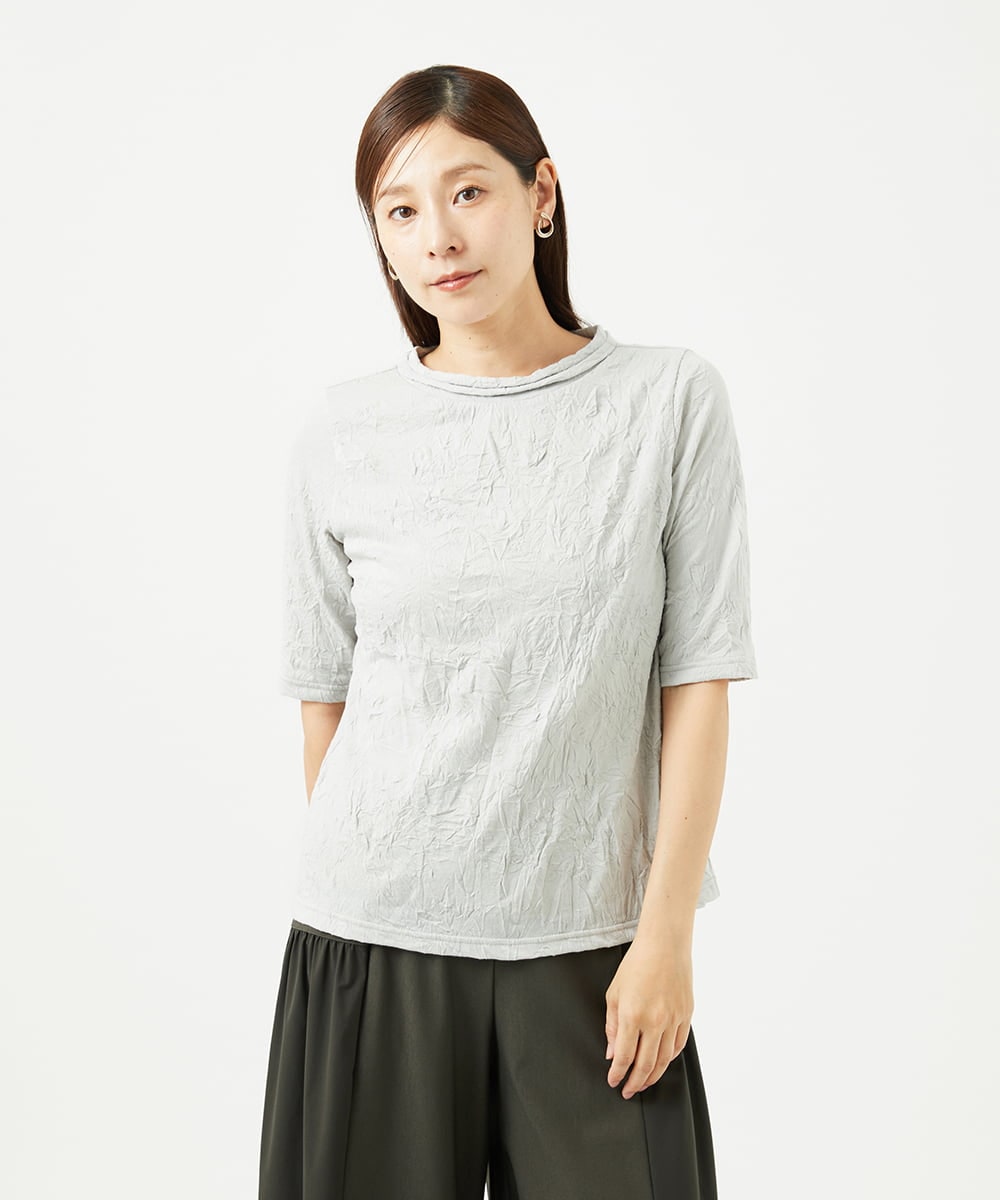 NGKJB11160 GIANNI LO GIUDICE [洗える・日本製]キャッチワッシャーカットソー