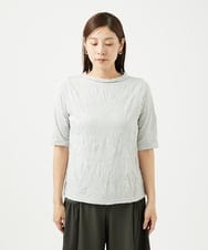 NGKJB11160 GIANNI LO GIUDICE(ジャンニ ロ ジュディチェ) [洗える・日本製]キャッチワッシャーカットソー ライトグレー