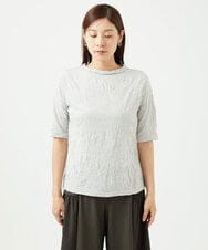 NGKJB11160 GIANNI LO GIUDICE(ジャンニ ロ ジュディチェ) [洗える・日本製]キャッチワッシャーカットソー ライトグレー