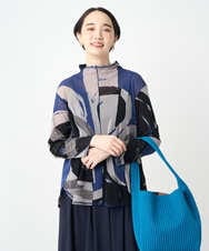NGKJB21290 GIANNI LO GIUDICE(ジャンニ ロ ジュディチェ) [洗える・日本製]サモーラチュールビッグサークルチュニック ブルー