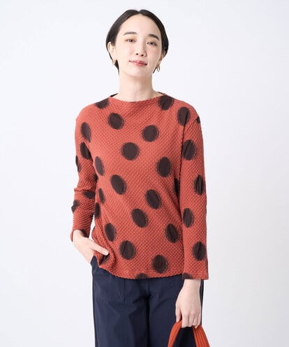 NGKJC03230 GIANNI LO GIUDICE [洗える・日本製]強撚コットンドットカットソー