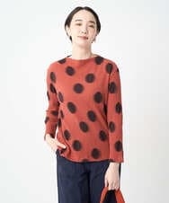 NGKJC03230 GIANNI LO GIUDICE(ジャンニ ロ ジュディチェ) [洗える・日本製]強撚コットンドットカットソー オレンジ