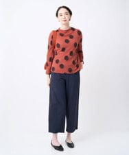 NGKJC03230 GIANNI LO GIUDICE(ジャンニ ロ ジュディチェ) [洗える・日本製]強撚コットンドットカットソー オレンジ