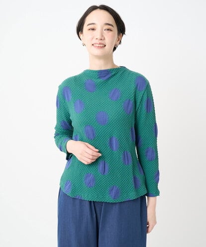 NGKJC03230 GIANNI LO GIUDICE [洗える・日本製]強撚コットンドットカットソー