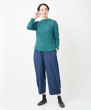 NGKJC03230 GIANNI LO GIUDICE(ジャンニ ロ ジュディチェ) [洗える・日本製]強撚コットンドットカットソー グリーン