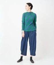 NGKJC03230 GIANNI LO GIUDICE(ジャンニ ロ ジュディチェ) [洗える・日本製]強撚コットンドットカットソー グリーン
