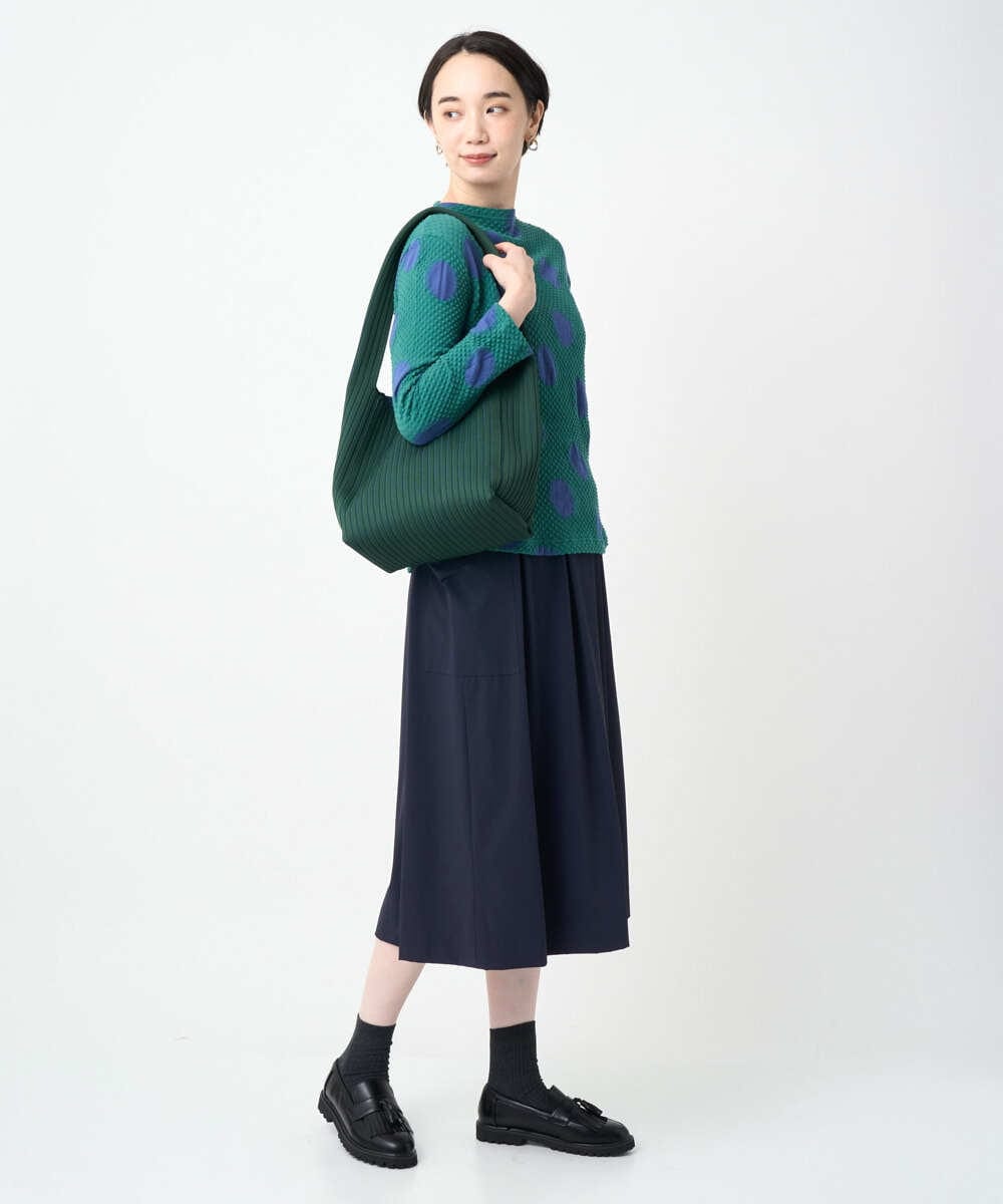 NGKJC03230 GIANNI LO GIUDICE(ジャンニ ロ ジュディチェ) [洗える・日本製]強撚コットンドットカットソー グリーン