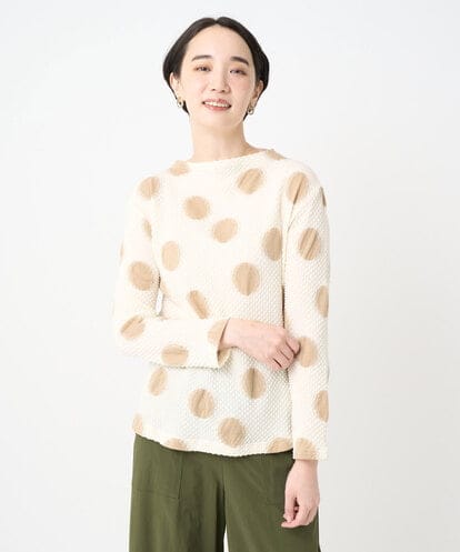 NGKJC03230 GIANNI LO GIUDICE [洗える・日本製]強撚コットンドットカットソー