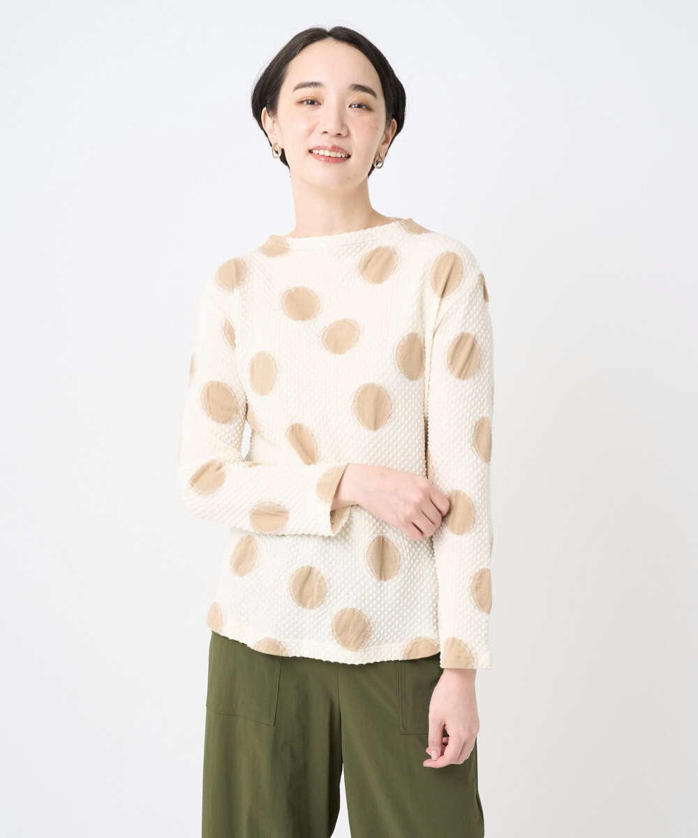 NGKJC03230 GIANNI LO GIUDICE [洗える・日本製]強撚コットンドットカットソー