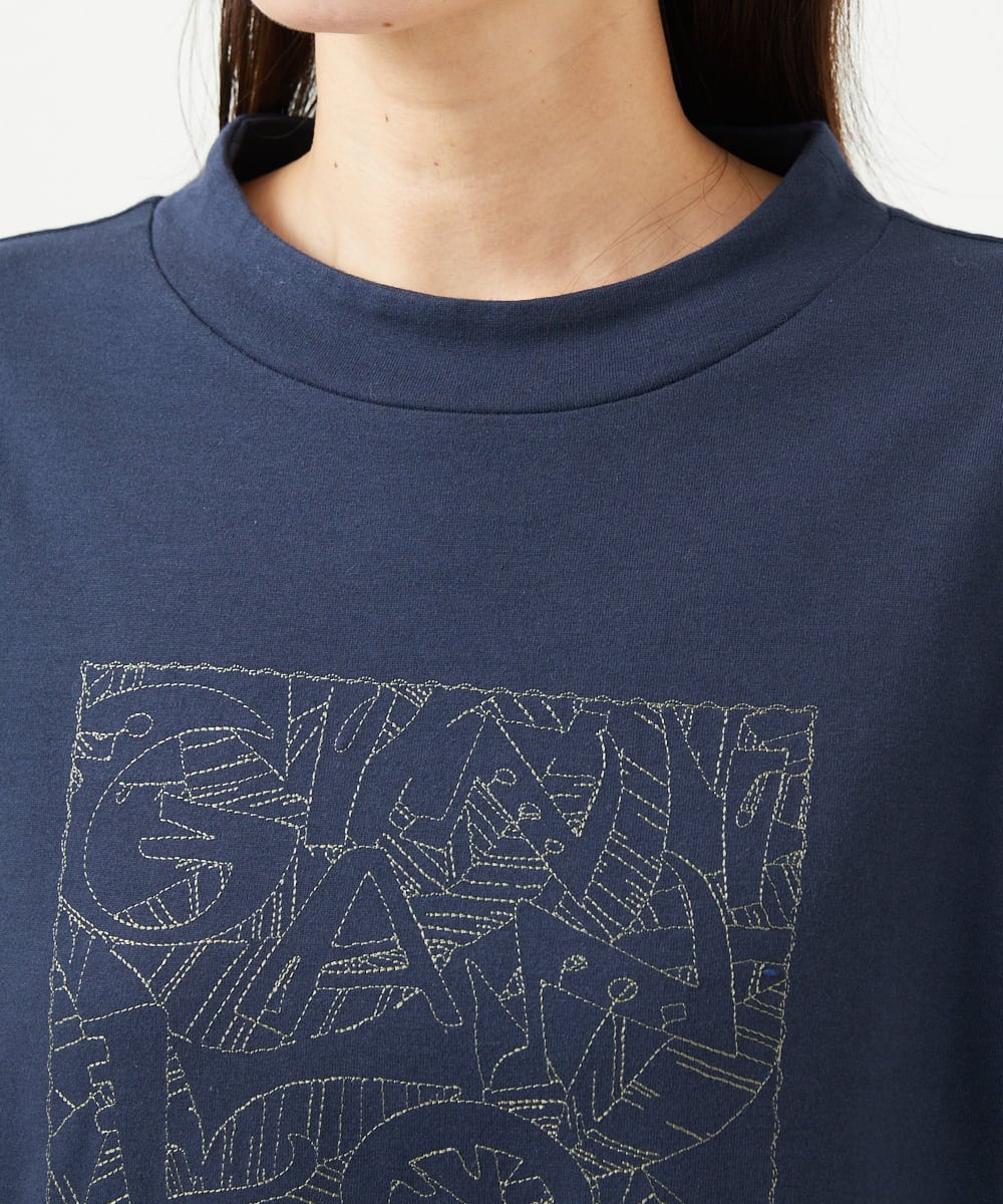 NGKJC08180 GIANNI LO GIUDICE(ジャンニ ロ ジュディチェ) [洗える・日本製]エココットンカットソー ネイビー