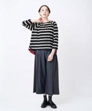 NGKJC21200 GIANNI LO GIUDICE(ジャンニ ロ ジュディチェ) [洗える・日本製]抜染ボーダープリントカットソー ベージュ
