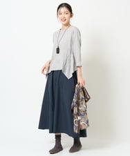 NGKJD11230 GIANNI LO GIUDICE(ジャンニ ロ ジュディチェ) [洗える・日本製]キャッチワッシャーイレヘムカットソー イエローグリーン