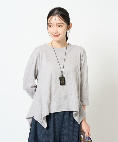 NGKJD11230 GIANNI LO GIUDICE [洗える・日本製]キャッチワッシャーイレヘムカットソー