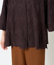 NGKJD13290 GIANNI LO GIUDICE(ジャンニ ロ ジュディチェ) [日本製]コットンカットジャガードプルオーバーブラウス ブラウン