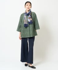 NGKJD13290 GIANNI LO GIUDICE(ジャンニ ロ ジュディチェ) [日本製]コットンカットジャガードプルオーバーブラウス ブラウン