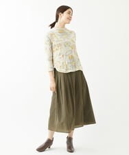 NGKJS01230 GIANNI LO GIUDICE(ジャンニ ロ ジュディチェ) [洗える・日本製]インターシャジャガードカットソー ベージュ
