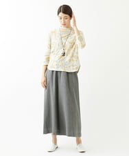 NGKJS01230 GIANNI LO GIUDICE(ジャンニ ロ ジュディチェ) [洗える・日本製]インターシャジャガードカットソー ベージュ