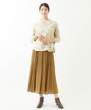 NGKJS01230 GIANNI LO GIUDICE(ジャンニ ロ ジュディチェ) [洗える・日本製]インターシャジャガードカットソー ベージュ