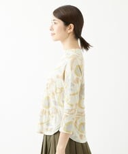 NGKJS01230 GIANNI LO GIUDICE(ジャンニ ロ ジュディチェ) [洗える・日本製]インターシャジャガードカットソー ベージュ