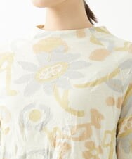 NGKJS01230 GIANNI LO GIUDICE(ジャンニ ロ ジュディチェ) [洗える・日本製]インターシャジャガードカットソー ベージュ