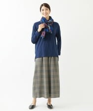 NGKJS12190 GIANNI LO GIUDICE(ジャンニ ロ ジュディチェ) [洗える・日本製]イレギュラードットピンタックカットソー ネイビー