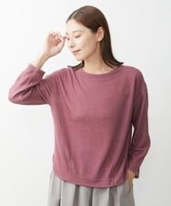 NGKJS30180 GIANNI LO GIUDICE(ジャンニ ロ ジュディチェ) [洗える・日本製]リバーフライスプルオーバーカットソー プラム