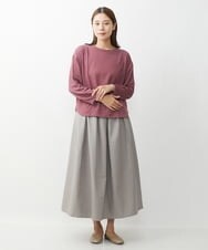 NGKJS30180 GIANNI LO GIUDICE(ジャンニ ロ ジュディチェ) [洗える・日本製]リバーフライスプルオーバーカットソー プラム