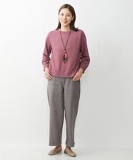 NGKJS30180 GIANNI LO GIUDICE(ジャンニ ロ ジュディチェ) [洗える・日本製]リバーフライスプルオーバーカットソー プラム