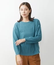 NGKJS30180 GIANNI LO GIUDICE(ジャンニ ロ ジュディチェ) [洗える・日本製]リバーフライスプルオーバーカットソー ブルー