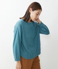 NGKJS30180 GIANNI LO GIUDICE(ジャンニ ロ ジュディチェ) [洗える・日本製]リバーフライスプルオーバーカットソー ブルー