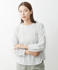 NGKJS30180 GIANNI LO GIUDICE(ジャンニ ロ ジュディチェ) [洗える・日本製]リバーフライスプルオーバーカットソー ライトグレー