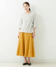 NGKJT20180 GIANNI LO GIUDICE(ジャンニ ロ ジュディチェ) [洗える・日本製]ソーナノボーダー半袖カットソー アイボリー
