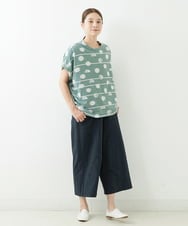NGKJT21230 GIANNI LO GIUDICE(ジャンニ ロ ジュディチェ) [洗える・日本製]ラインドットジャガードドルマンカットソー グリーン