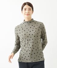 NGKJU45180 GIANNI LO GIUDICE(ジャンニ ロ ジュディチェ) [洗える・日本製]ガーゼフライスブラードットプルオーバー ダークグレー