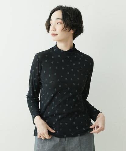 NGKJU45180 GIANNI LO GIUDICE [洗える・日本製]ガーゼフライスブラードットプルオーバー