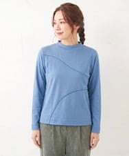 NGKJV52210 GIANNI LO GIUDICE(ジャンニ ロ ジュディチェ) [洗える]リヨメンロフト天竺カットソー ブルー