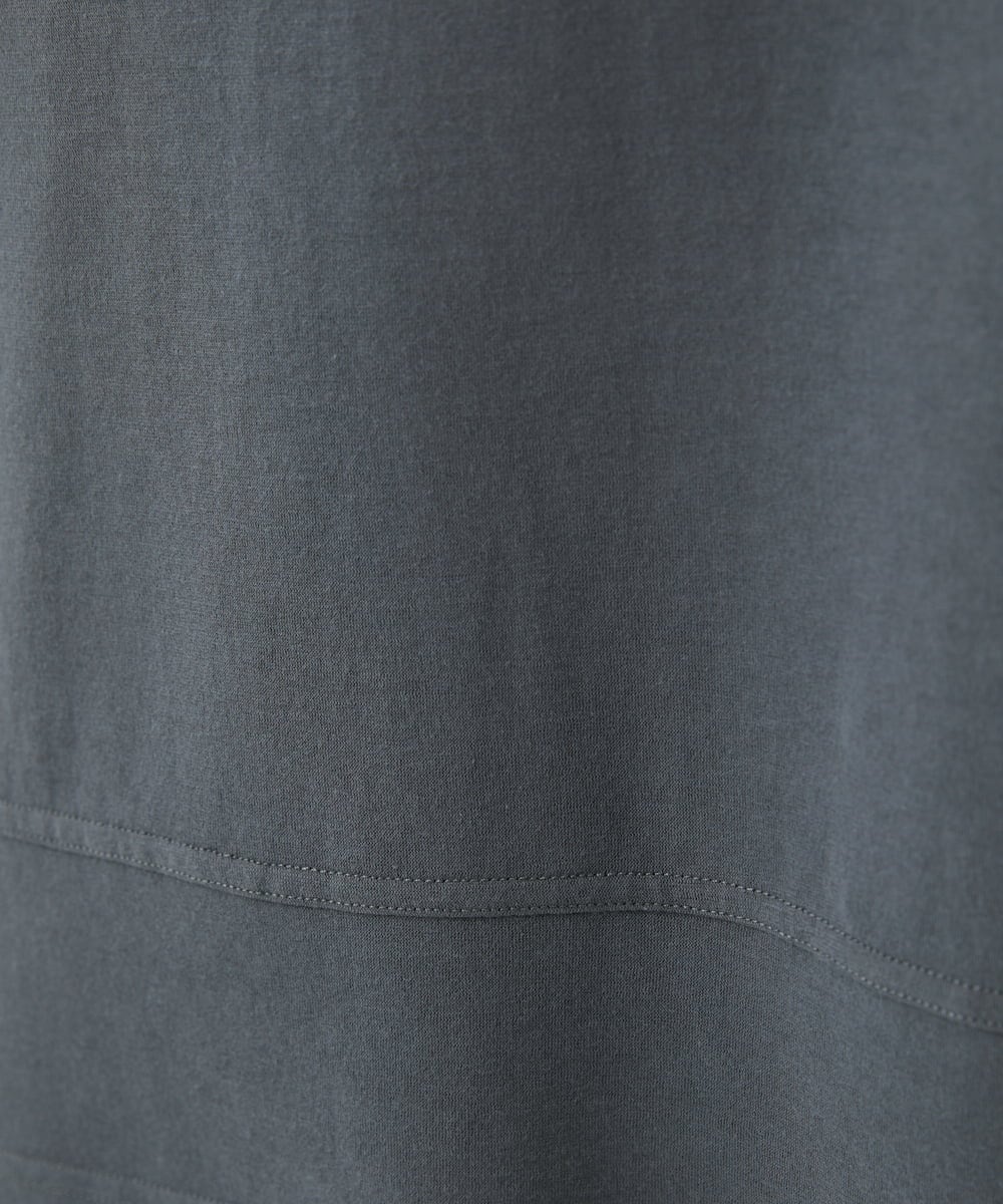 NGKJW30160 GIANNI LO GIUDICE(ジャンニ ロ ジュディチェ) [洗える]綿強撚天竺カットソープルオーバー ダークグレー
