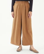 NGLAB10270 GIANNI LO GIUDICE(ジャンニ ロ ジュディチェ) [洗える]GREEKピーチサテンツイルパンツ キャメル