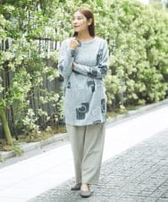 NGLAB30250 GIANNI LO GIUDICE(ジャンニ ロ ジュディチェ) [日本製]ウール混ストレッチツイードパンツ サンドベージュ