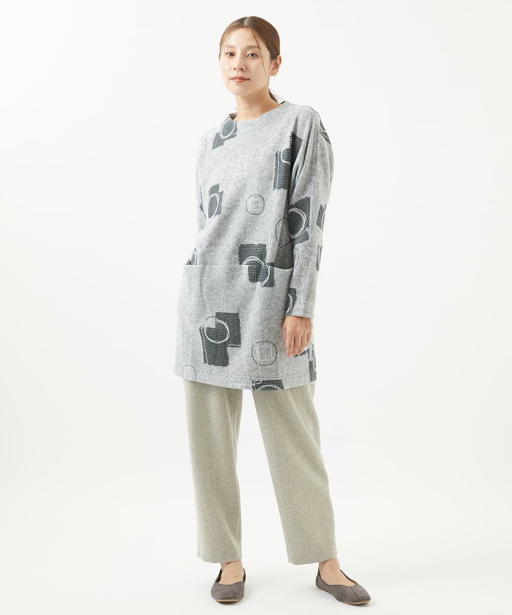 NGLAB30250 GIANNI LO GIUDICE(ジャンニ ロ ジュディチェ) [日本製]ウール混ストレッチツイードパンツ サンドベージュ