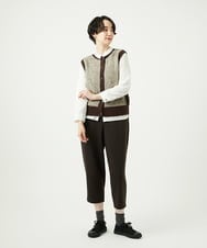 NGLAD01190 GIANNI LO GIUDICE(ジャンニ ロ ジュディチェ) [洗える・日本製]デュアルウォームモイストポンチパンツ ブラウン