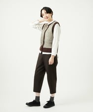 NGLAD01190 GIANNI LO GIUDICE(ジャンニ ロ ジュディチェ) [洗える・日本製]デュアルウォームモイストポンチパンツ ブラウン