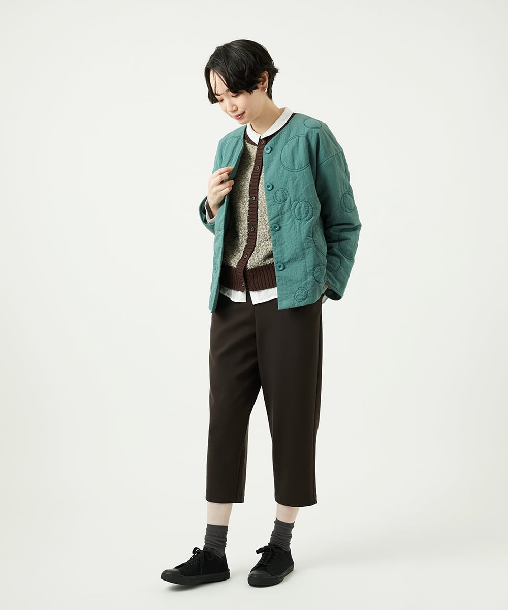 NGLAD01190 GIANNI LO GIUDICE(ジャンニ ロ ジュディチェ) [洗える・日本製]デュアルウォームモイストポンチパンツ ブラウン