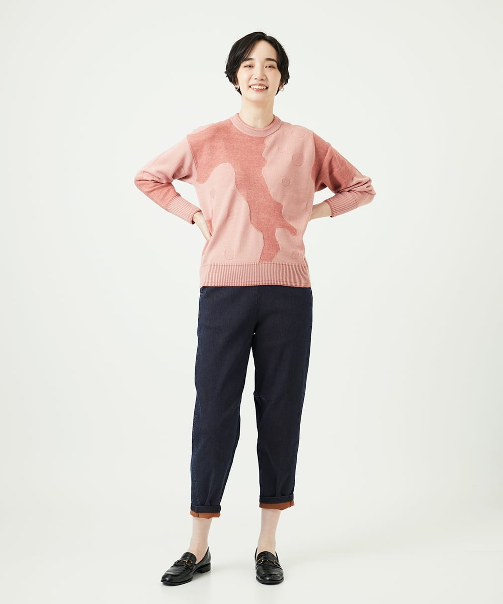 NGLAE12300 GIANNI LO GIUDICE(ジャンニ ロ ジュディチェ) [洗える]デニムカラーリバーパンツ オレンジ