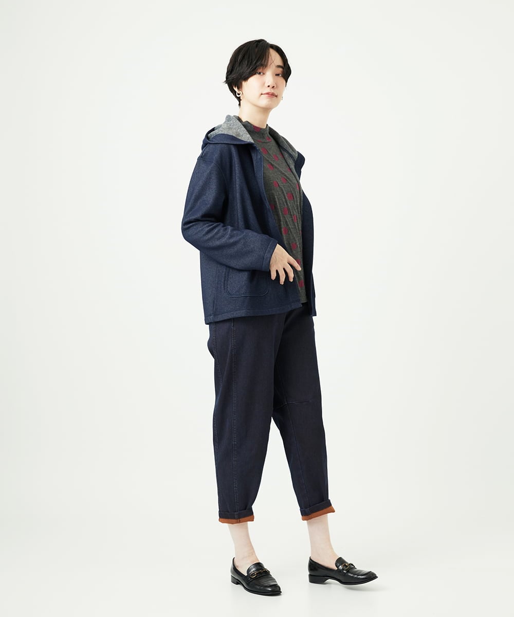 NGLAE12300 GIANNI LO GIUDICE(ジャンニ ロ ジュディチェ) [洗える]デニムカラーリバーパンツ オレンジ