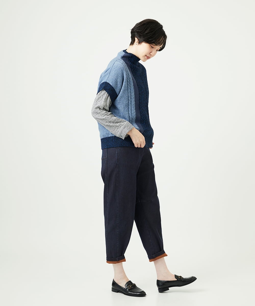 NGLAE12300 GIANNI LO GIUDICE(ジャンニ ロ ジュディチェ) [洗える]デニムカラーリバーパンツ オレンジ