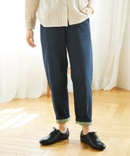 NGLAE12300 GIANNI LO GIUDICE(ジャンニ ロ ジュディチェ) [洗える]デニムカラーリバーパンツ グリーン