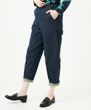 NGLAE12300 GIANNI LO GIUDICE(ジャンニ ロ ジュディチェ) [洗える]デニムカラーリバーパンツ グリーン